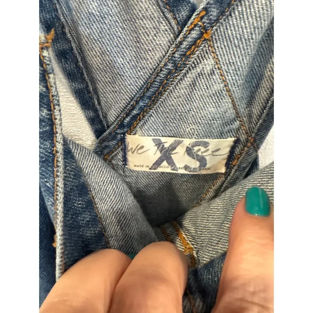 We The Free Ziggy Denim Overalls Slouchy Fit Size XS - Picture 10 of 11
